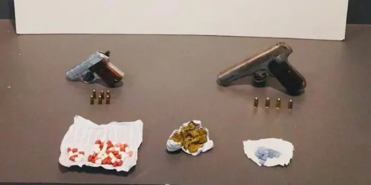 Samsun’da aranan hükümlü uyuşturucu ve silahla yakalandı