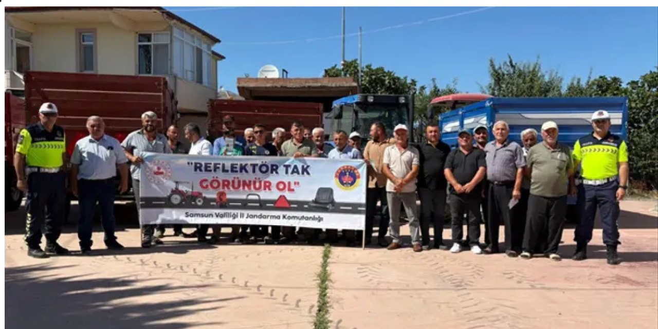 Samsun'da trafikte traktör sürücülerine eğitim