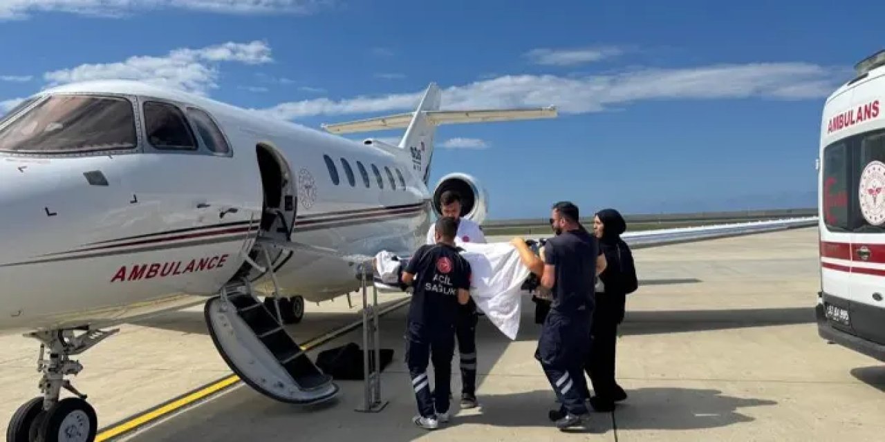 Rize’de ambulans uçak 22 yaşındaki hasta için havalandı!