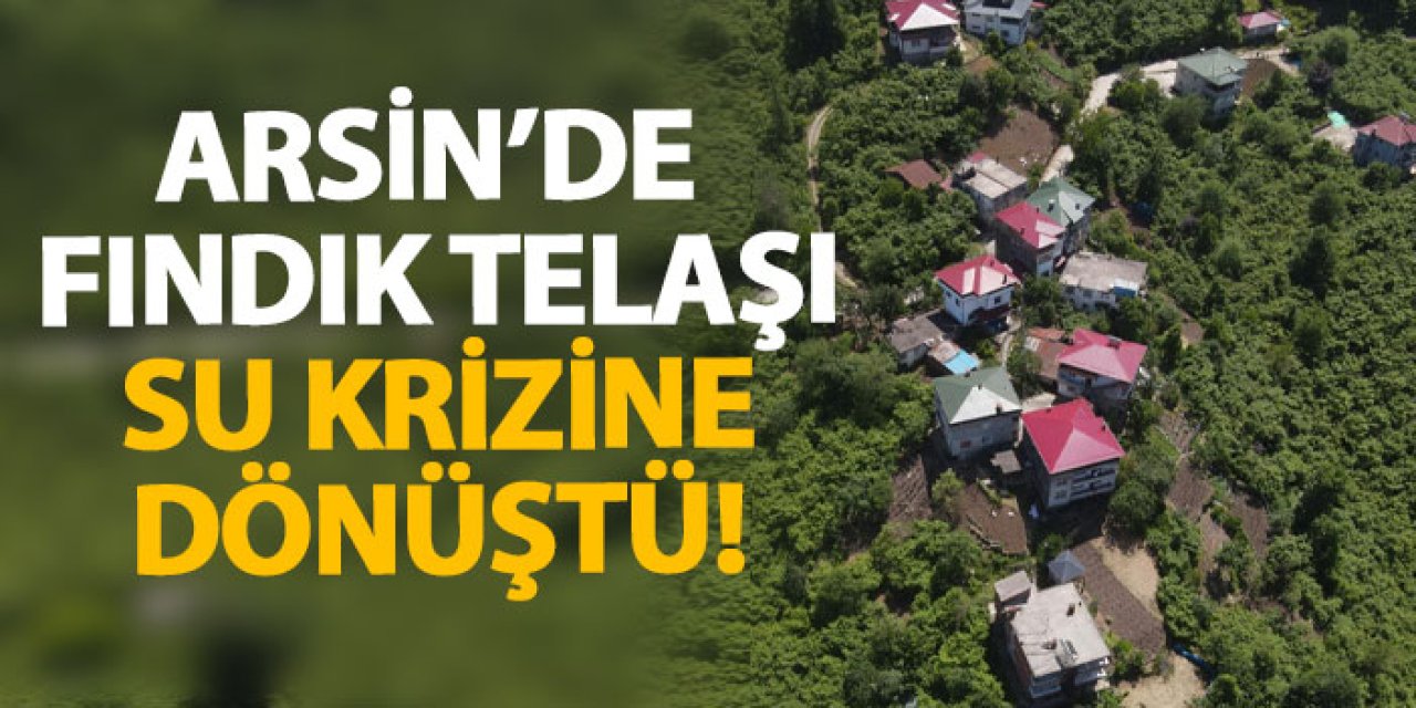 Arsin’de fındık telaşı su krizine dönüştü!