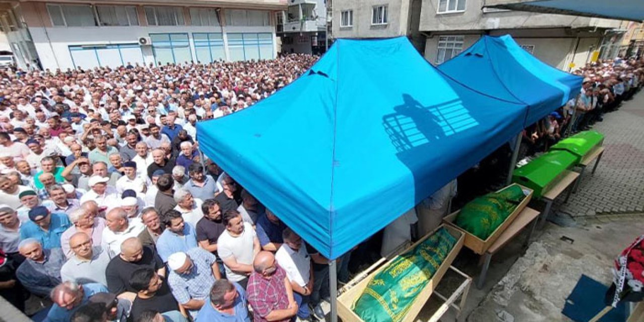 Giresun’daki feci kazada hayatını kaybeden 4 kişi gözyaşlarıyla uğurlandı!