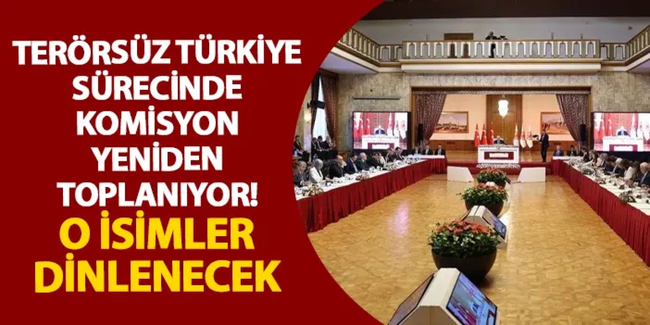 Terörsüz Türkiye sürecinde komisyon yeniden toplanıyor! O isimler dinlenecek