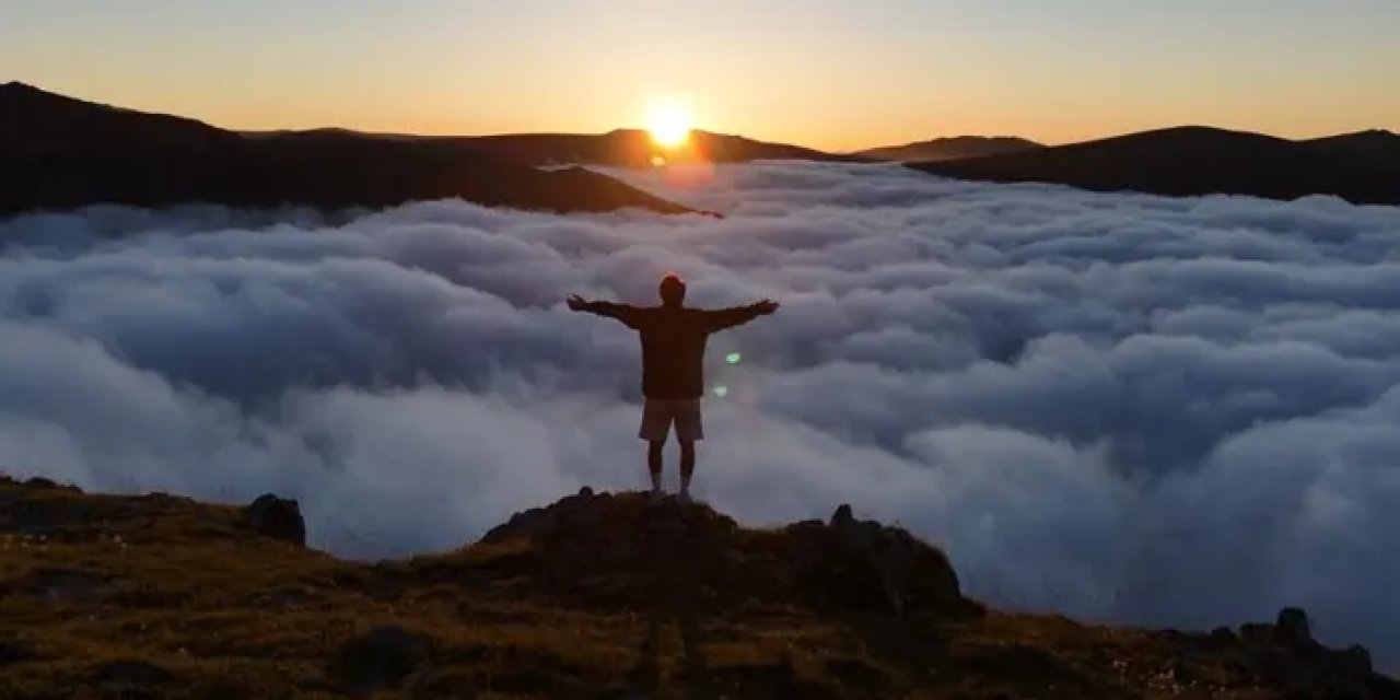 Gümüşhane zirvelerinden masalsı manzaralar görenleri mest ediyor!