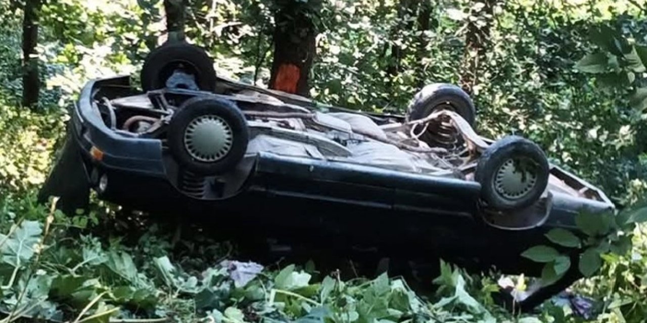 Ordu'da kontrolden çıkan otomobil ormana uçtu: 3 yaralı