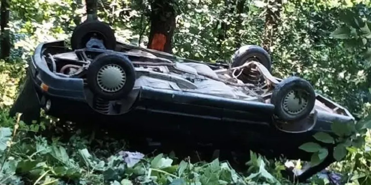 Ordu’da otomobil ormana yuvarlandı! Yaralılar var