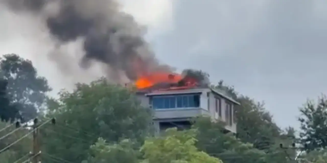 Rize’de çıkan yangın korku saldı!