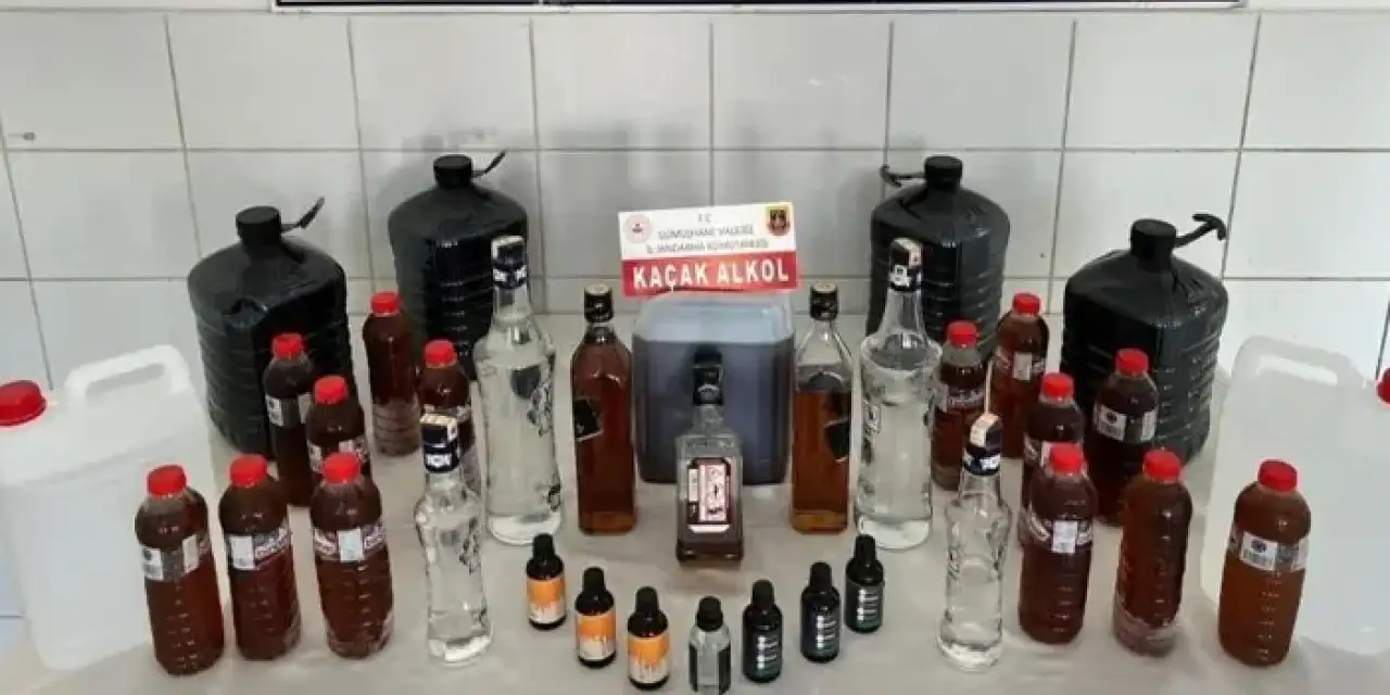 Gümüşhane'de sahte alkol operasyonu!