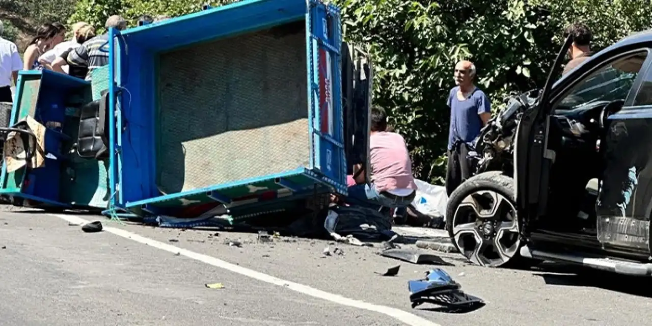 Ordu'da cip çarptı, patpat devrildi! Facia ucuz atlatıldı