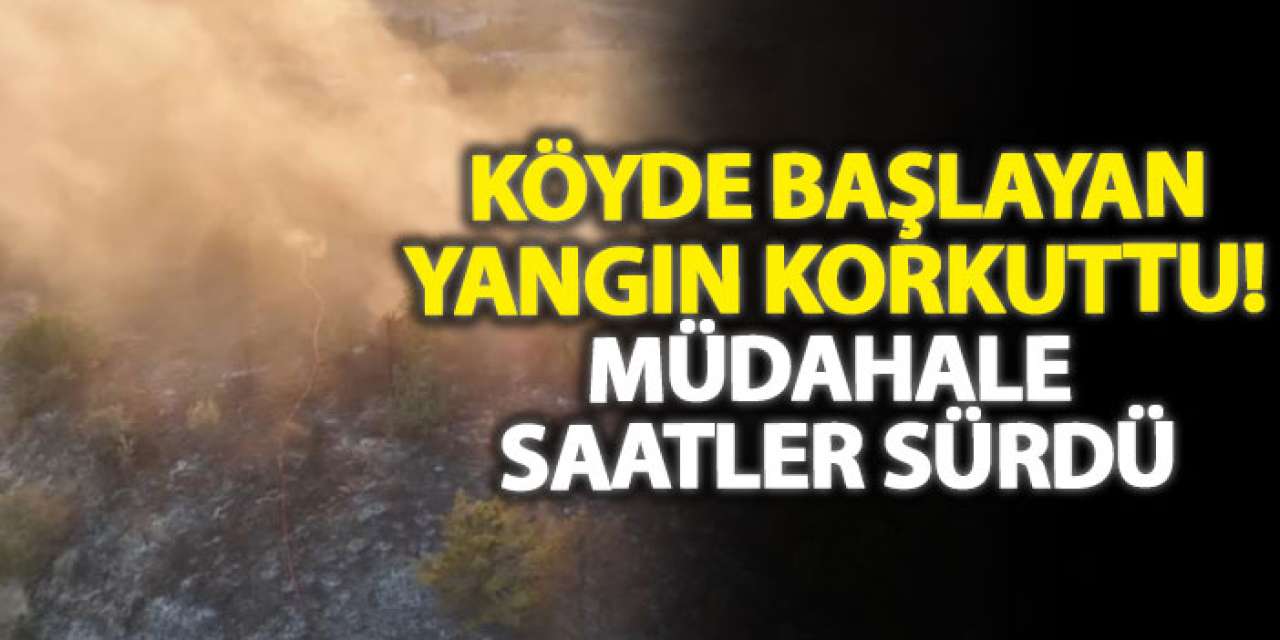 Köyde başlayan yangın korkuttu! Müdahale saatler sürdü
