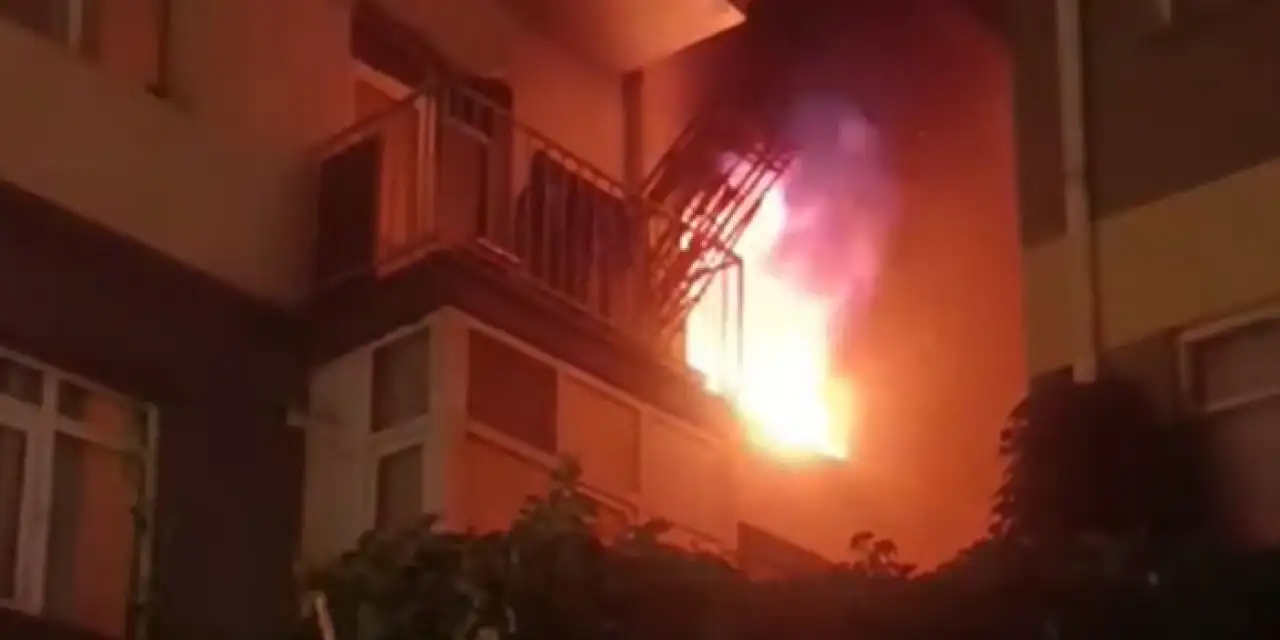 Ankara'da korkutan yangın! 7 katlı apartmanda...