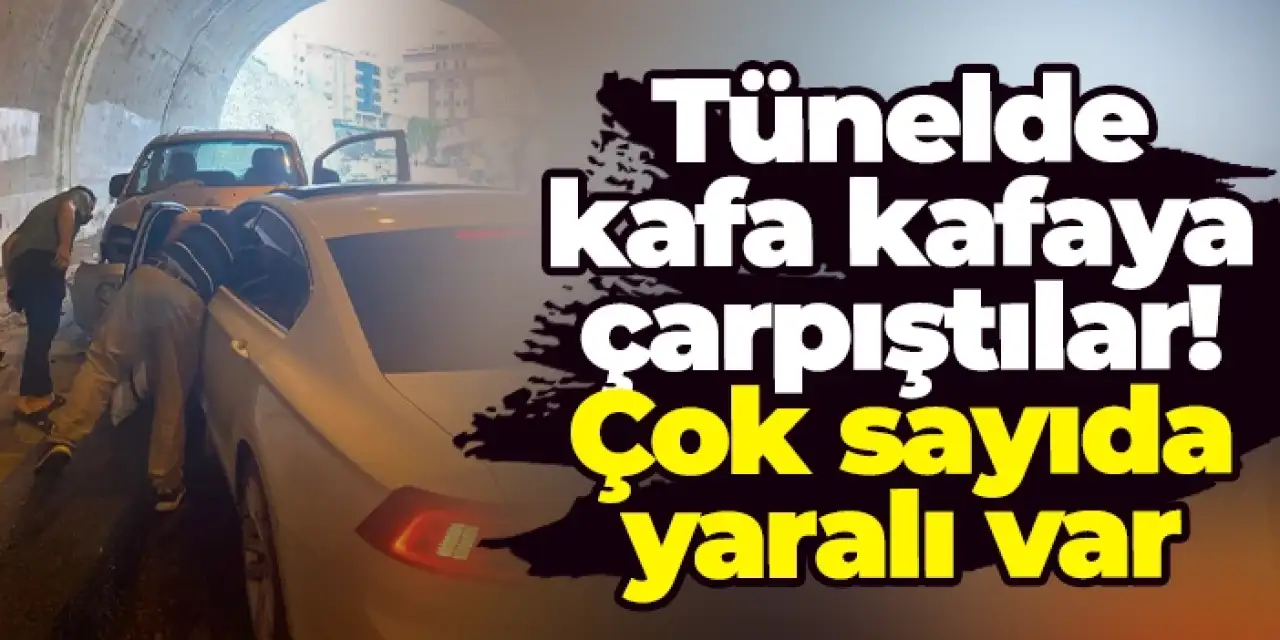 Gümüşhane'de tünelde kafa kafaya çarpıştılar! Çok sayıda yaralı var