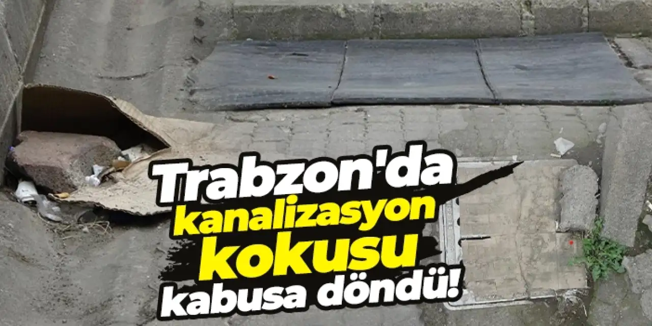 Trabzon'da kanalizasyon kokusu kabusa döndü!