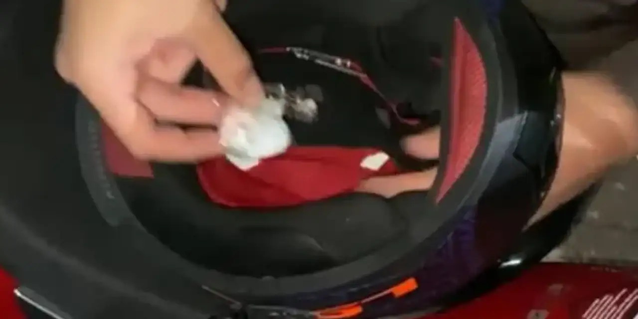 Samsun’da motosiklet kaskından uyuşturucu çıktı!