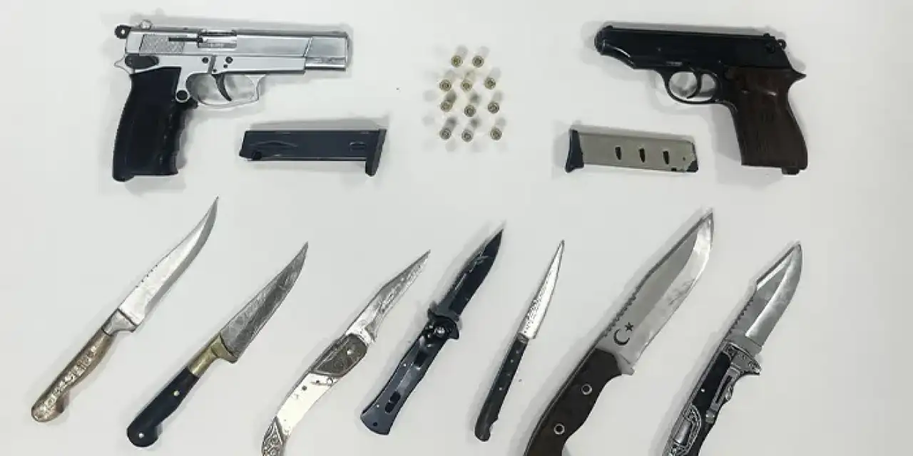 Samsun'da "Narko Alan" denetimi! Kaçak silahlar ele geçirildi