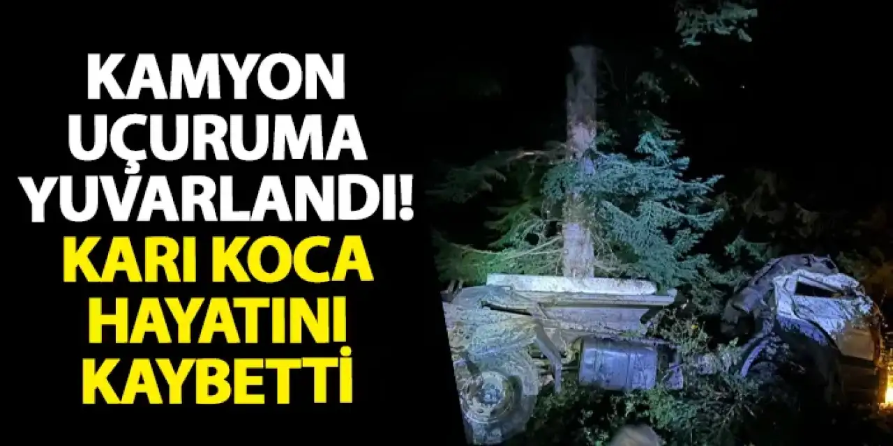 Artvin’de kamyon uçuruma yuvarlandı! Karı koca hayatını kaybetti