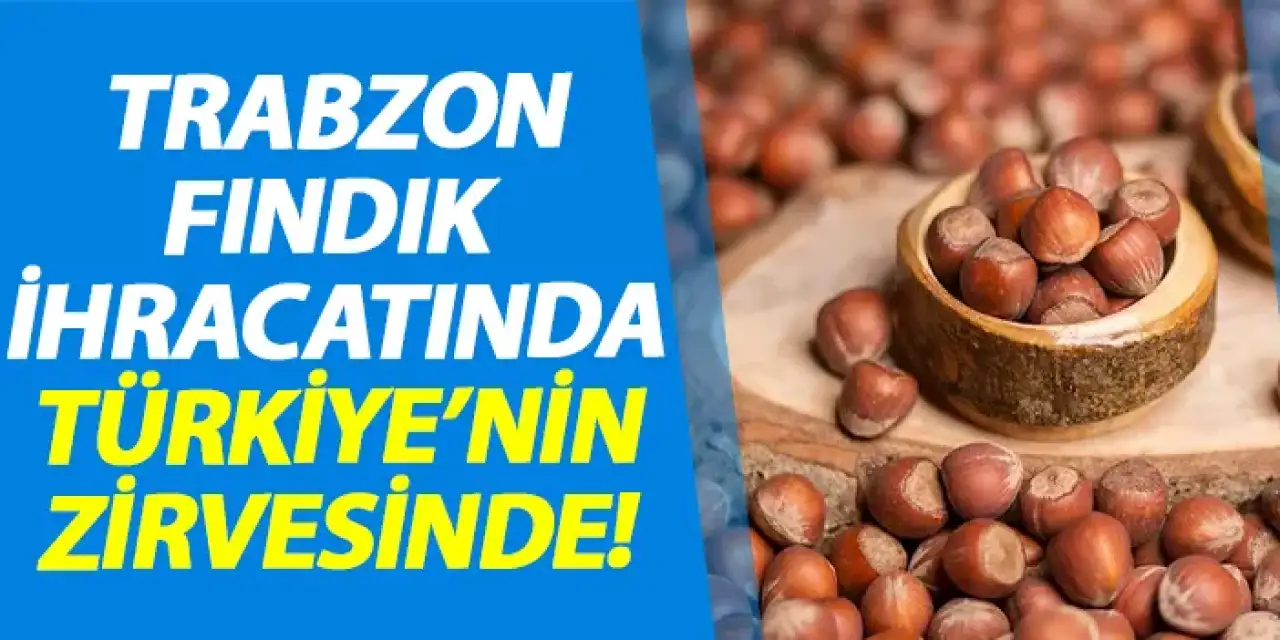 Trabzon fındık ihracatında Türkiye'nin zirvesinde