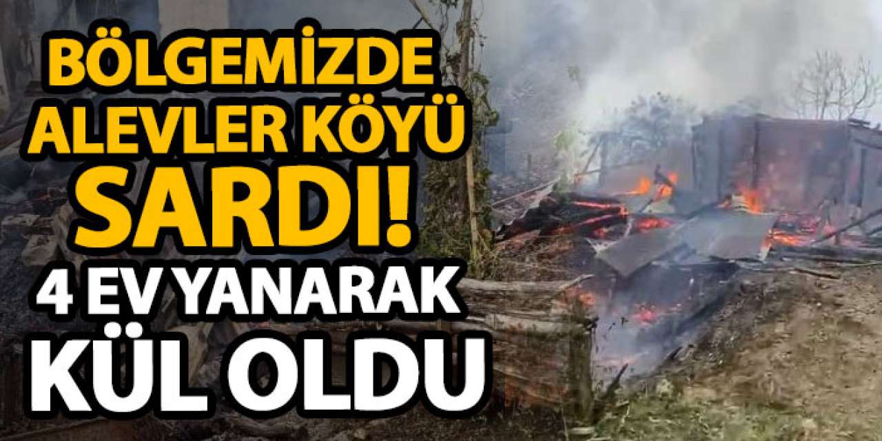 Bölgemizde alevler köyü sardı! 4 ev yanarak kül oldu