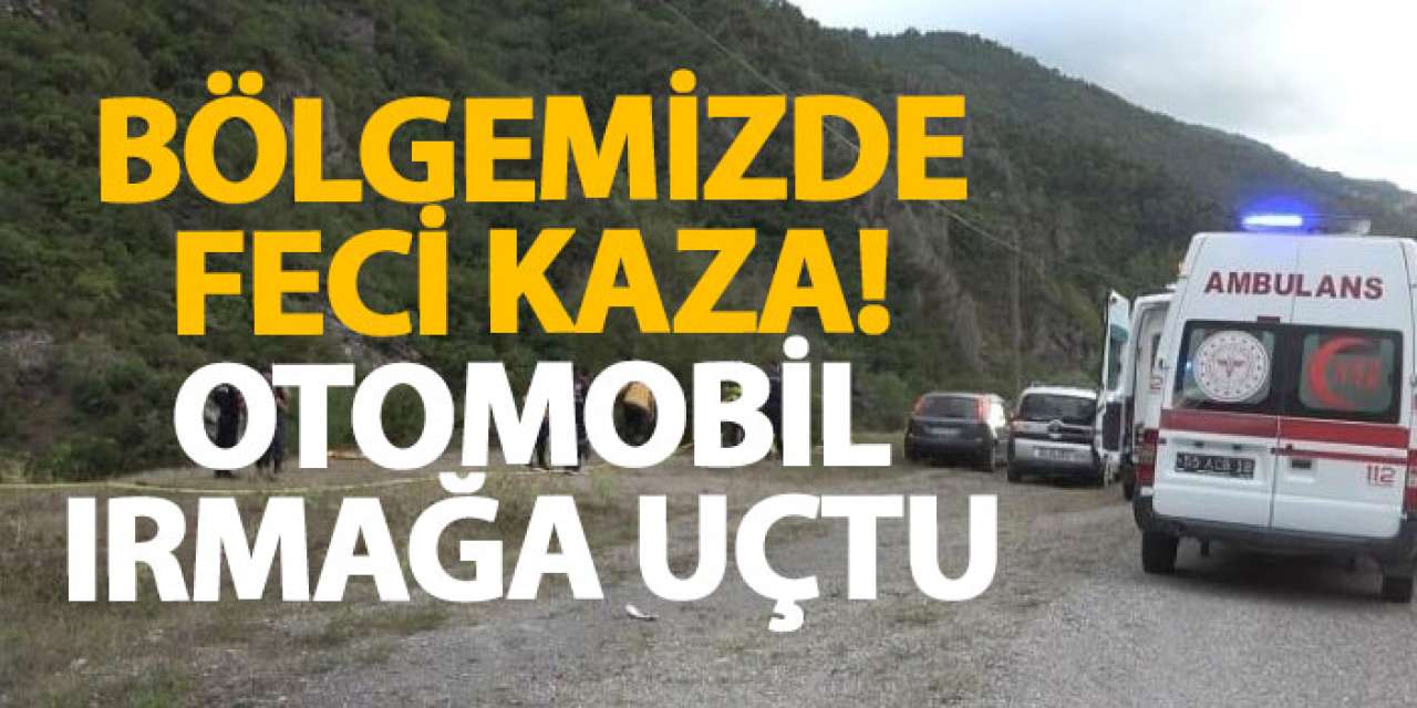 Bölgemizde feci kaza! Otomobil ırmağa uçtu