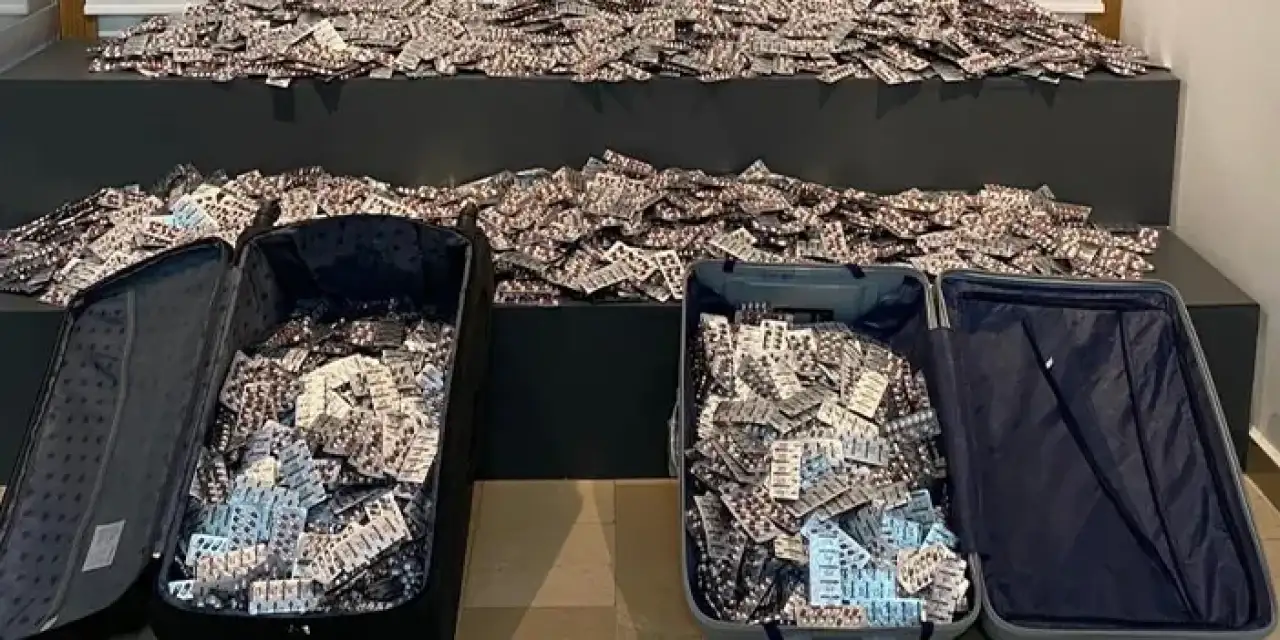 Samsun otogarında 55 bin 860 uyuşturucu hap ele geçirildi!