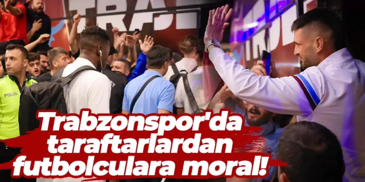 Trabzonspor taraftarı takımı havalimanında karşıladı