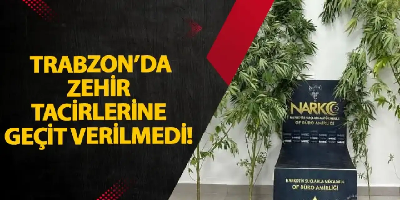 Trabzon’da zehir tacirlerine geçit verilmedi!