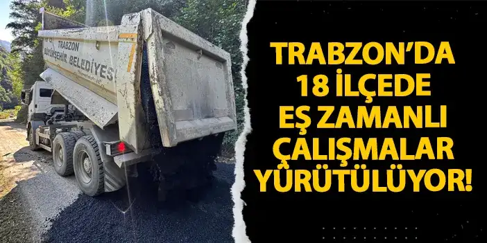 Trabzon’da 18 ilçede eş zamanlı çalışmalar yürütülüyor!