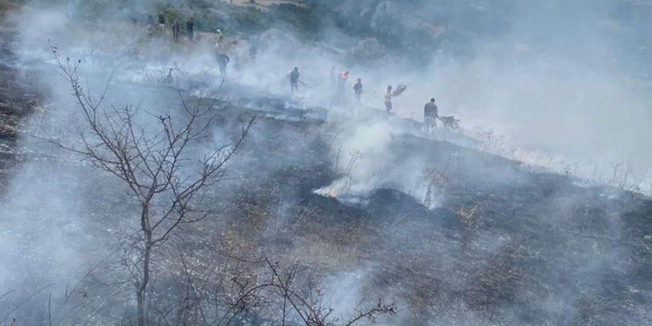 Samsun Bafra’da örtü yangını kontrol altına alındı