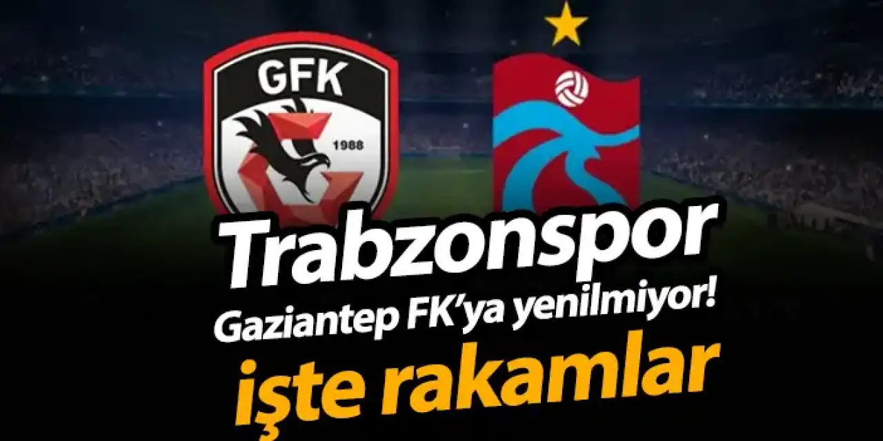 Trabzonspor, Gaziantep FK’ya yenilmiyor! İşte rakamlar