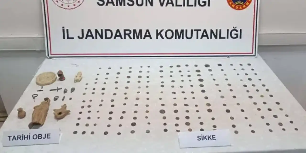 Samsun'da jandarma ekipleri tarihi eser ele geçirdi!