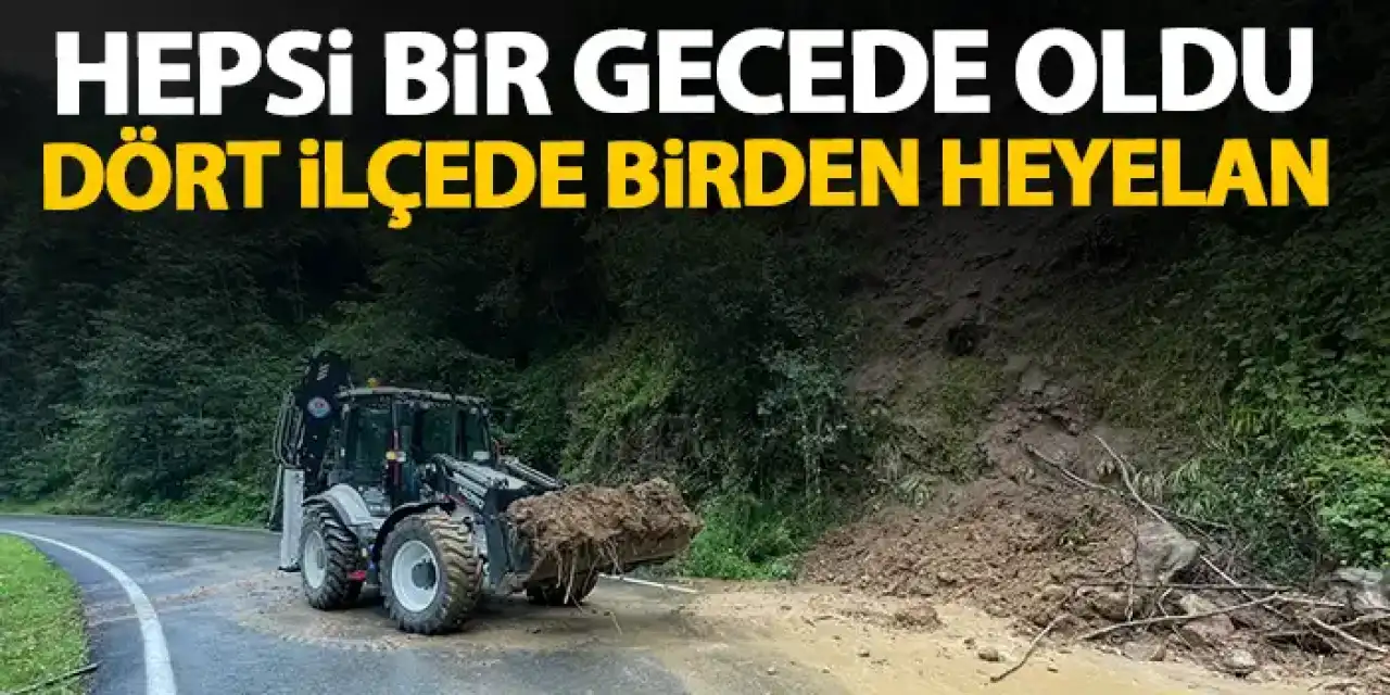 Trabzon'da dört ilçede heyelan! Çalışmalar sürüyor