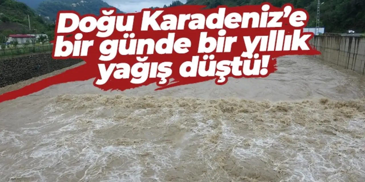 Doğu Karadeniz’e bir günde bir yıllık yağış düştü!
