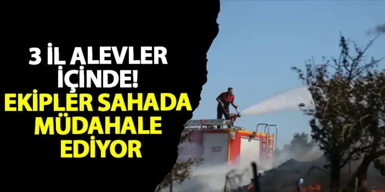 3 il alevler içinde! Ekipler sahada müdahale ediyor