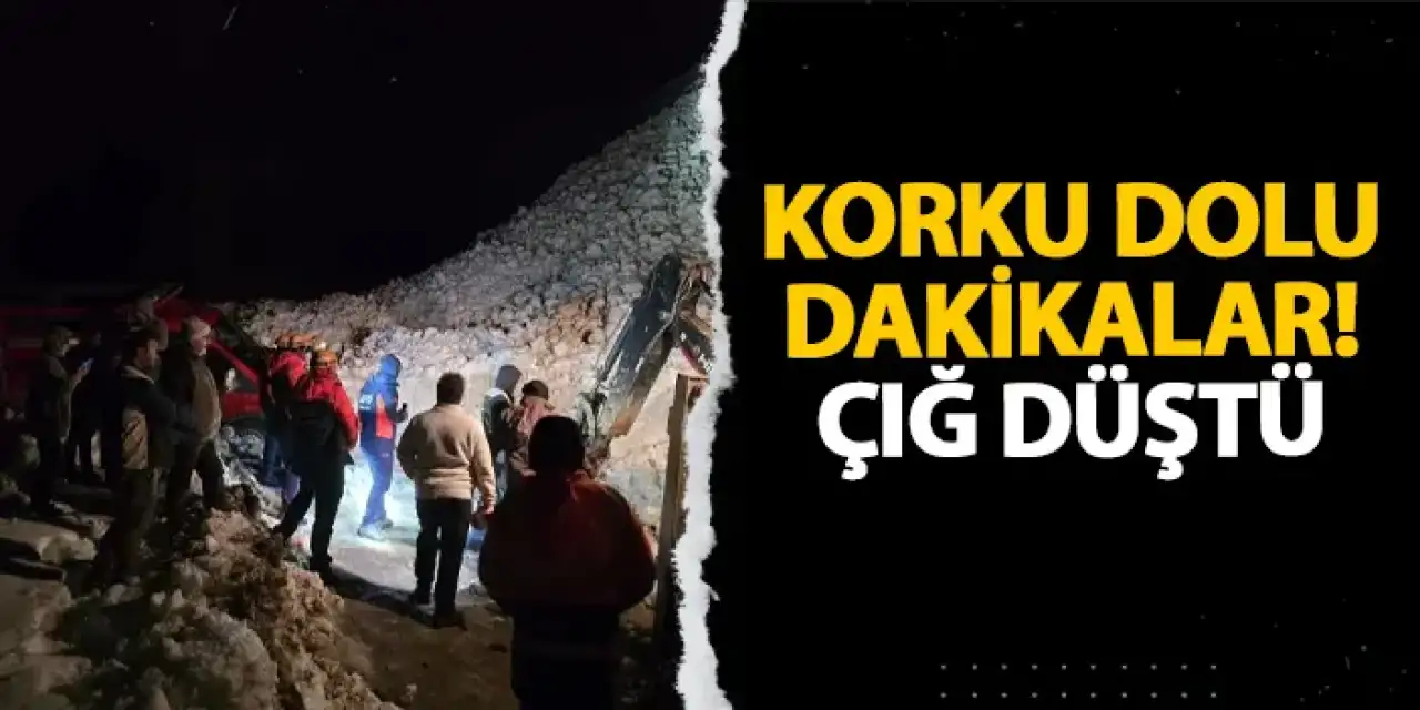 Rize’de korku dolu dakikalar! Çığ düştü