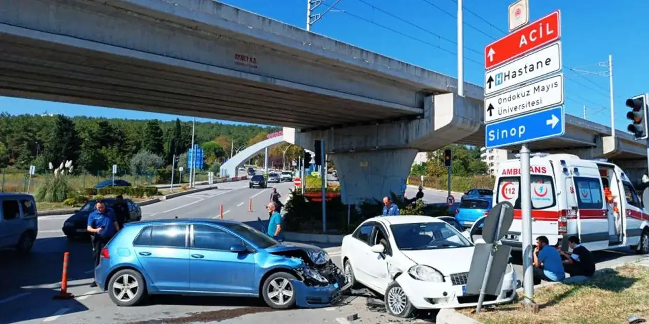 Samsun’da otomobiller çarpıştı! Çok sayıda yaralı var