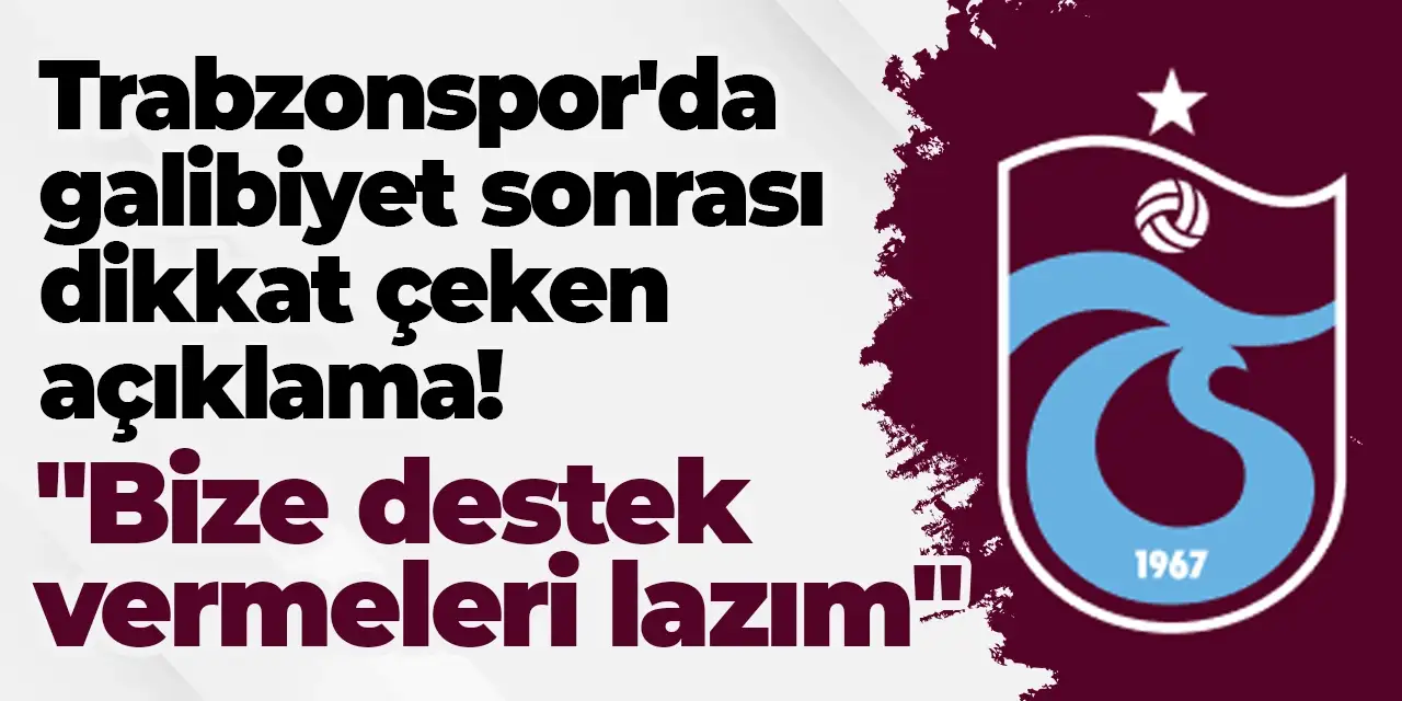 Trabzonspor'da başantrenör Selçuk Ernak'tan dikkat çeken açıklama!  "Bize destek vermeleri lazım"