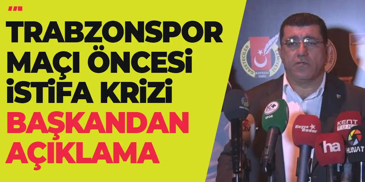 Trabzonspor maçı öncesi istifa krizi! Başkandan flaş açıklama