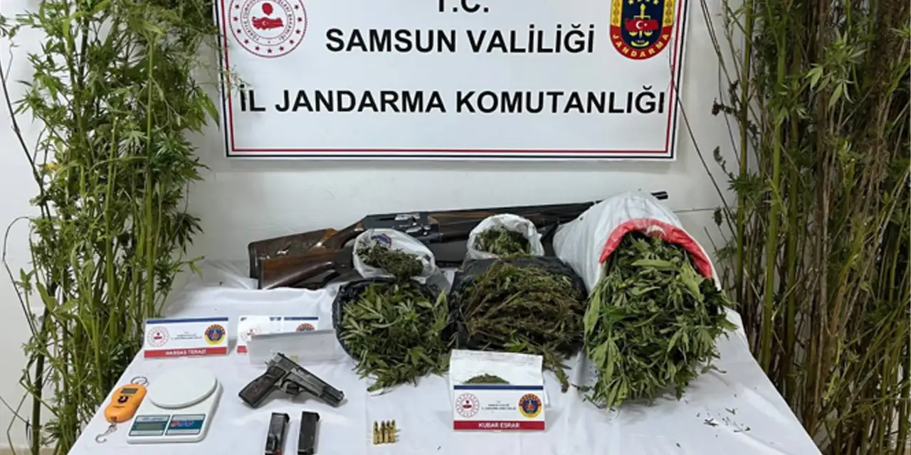 Samsun'da evinde 9 kilo esrar ile yakalandı!
