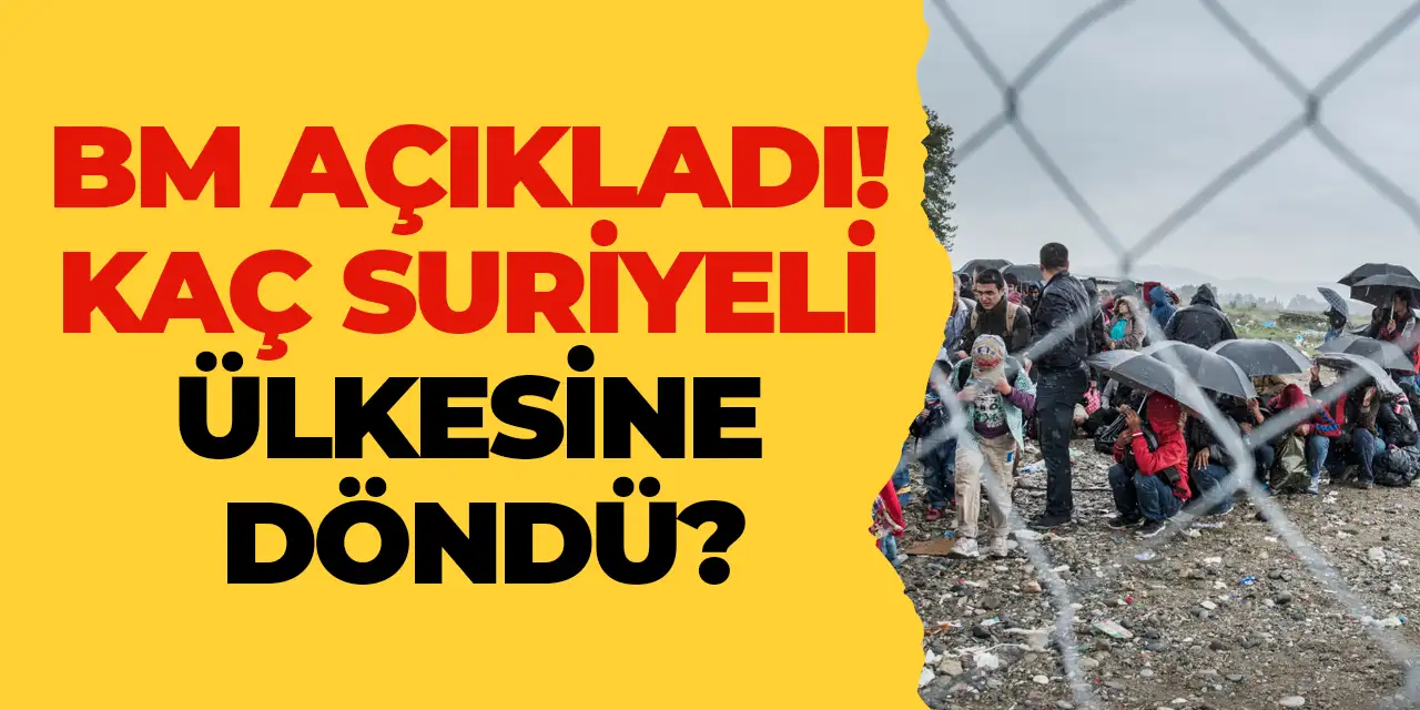 BM açıkladı! Kaç Suriyeli ülkesine geri döndü!