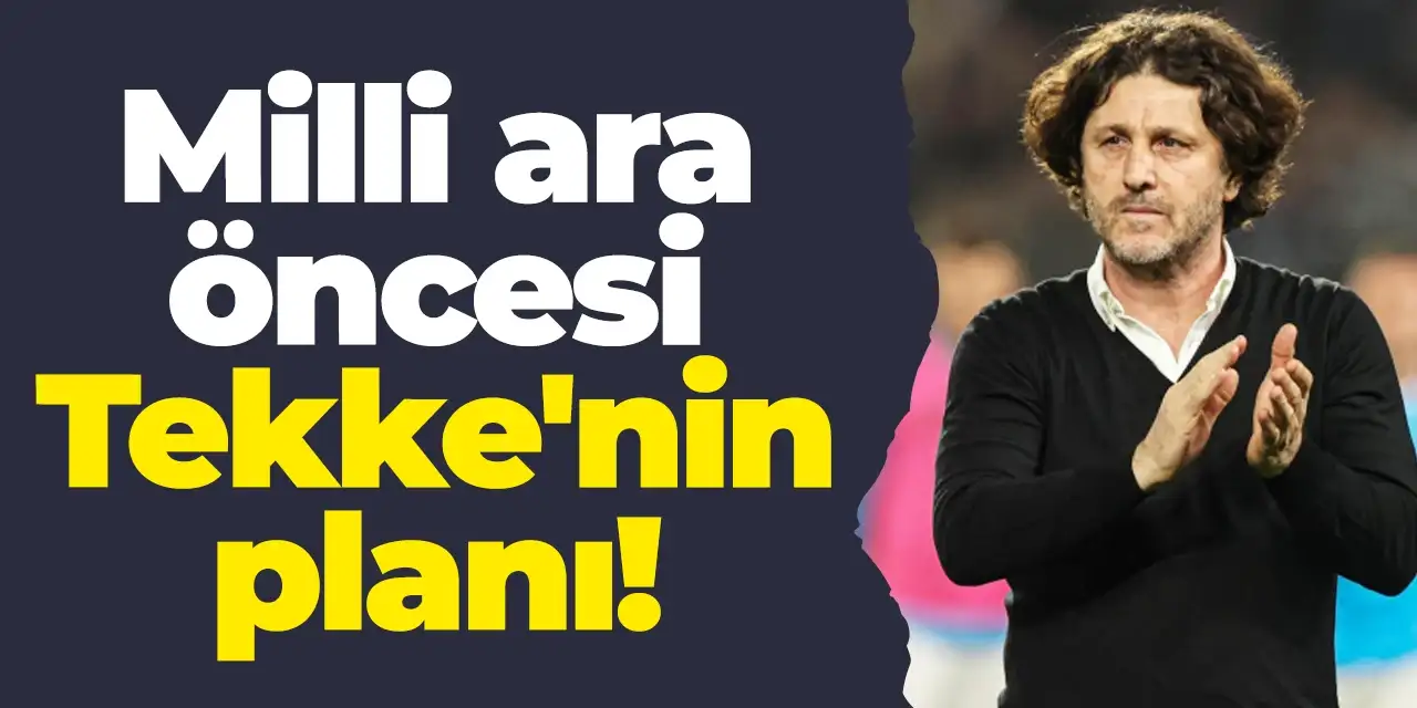 Trabzonspor'da milli ara öncesi Fatih Tekke'nin planı!