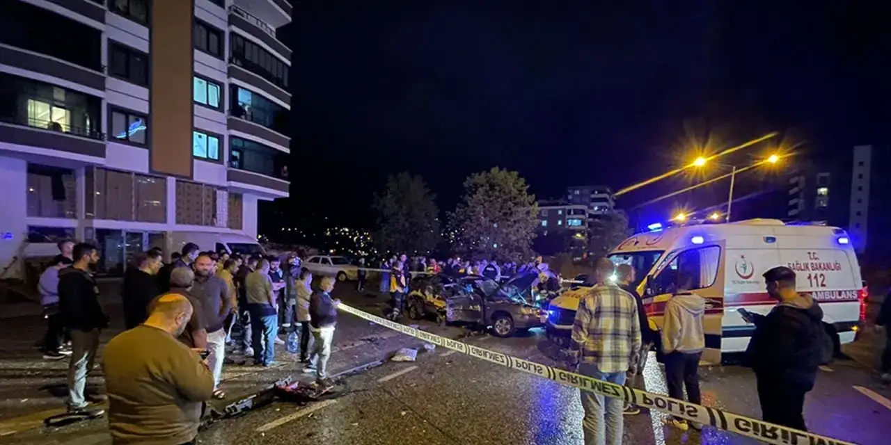 Samsun'da feci kaza! O anlar kameraya yansıdı