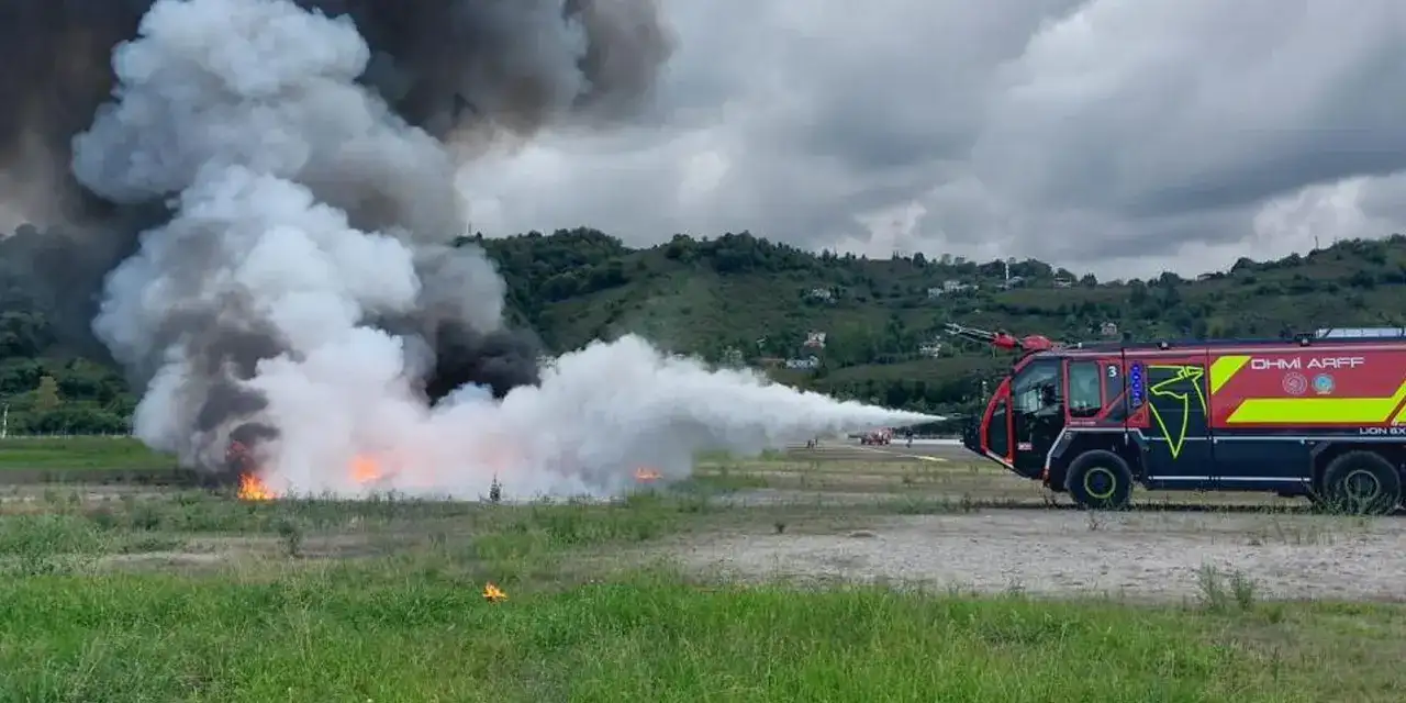Ordu-Giresun Havalimanı’nda acil durum tatbikatı!