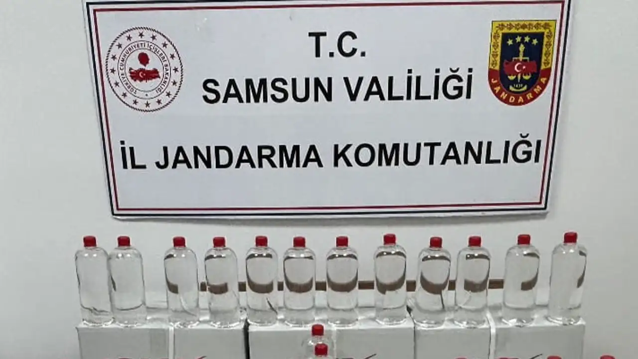 Samsun'da alkol operasyonu: Yüzlerce litre etil alkol ele geçirildi