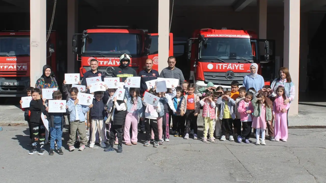 Samsun'da minikler yangınlara karşı bilinçlendi