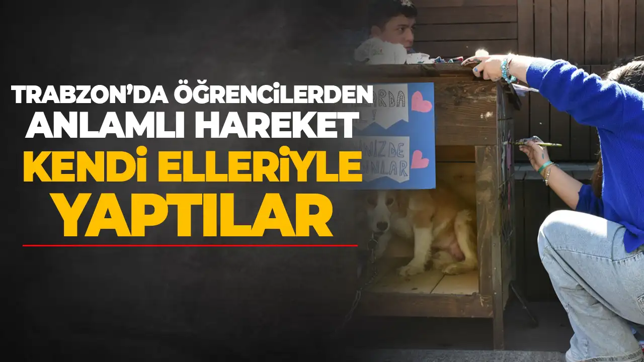 Trabzon'da öğrencilerden anlamlı hareket! Kendi elleriyle yaptılar