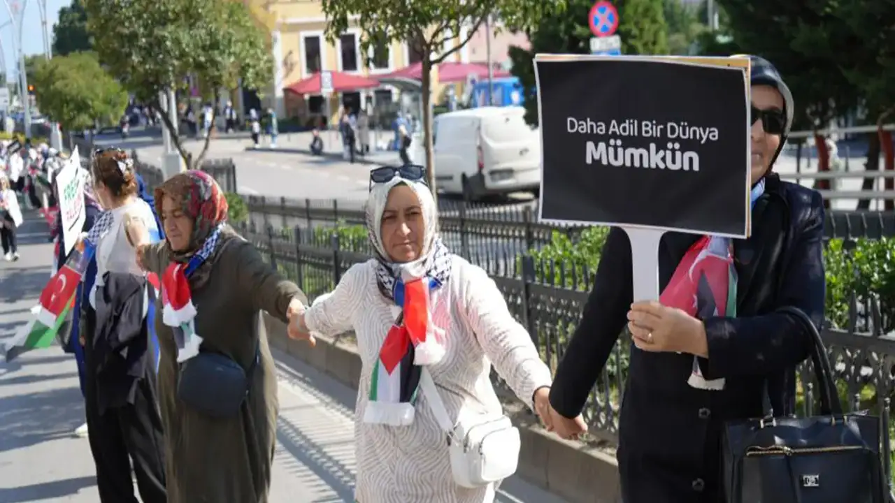Samsun'da Gazze için  ‘Sessiz Çığlık zinciri!