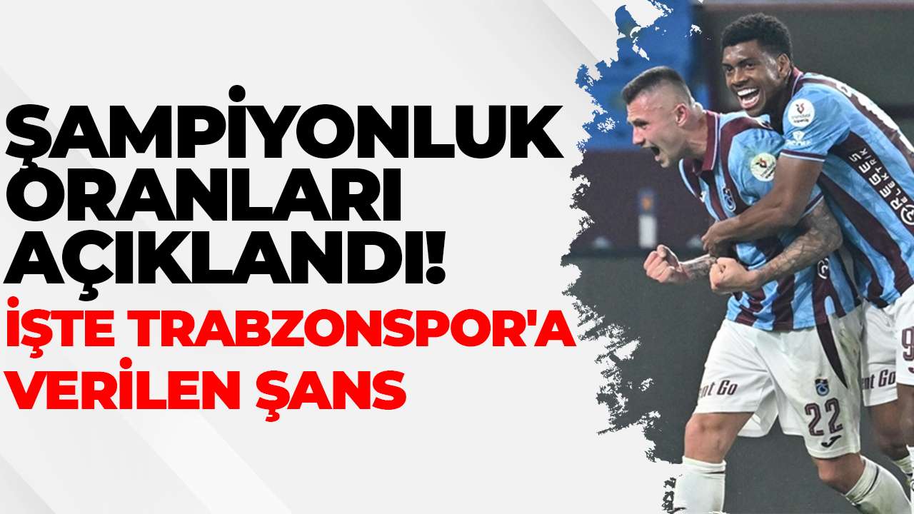 Şampiyonluk oranları açıklandı! İşte Trabzonspor'a verilen şans
