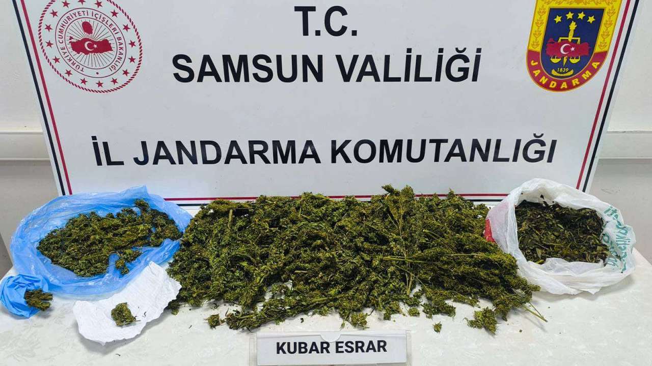 Samsun’da zehir operasyonu! Evinden kilo kilo esrar çıktı
