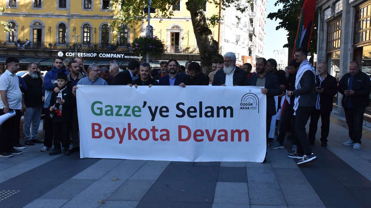 Trabzon’dan Filistin’e destek yürüyüşü