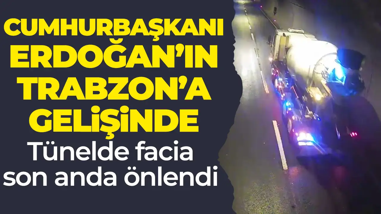 Cumhurbaşkanı Erdoğan'ın Trabzon'a gelişinde polisler adeta faciayı önledi