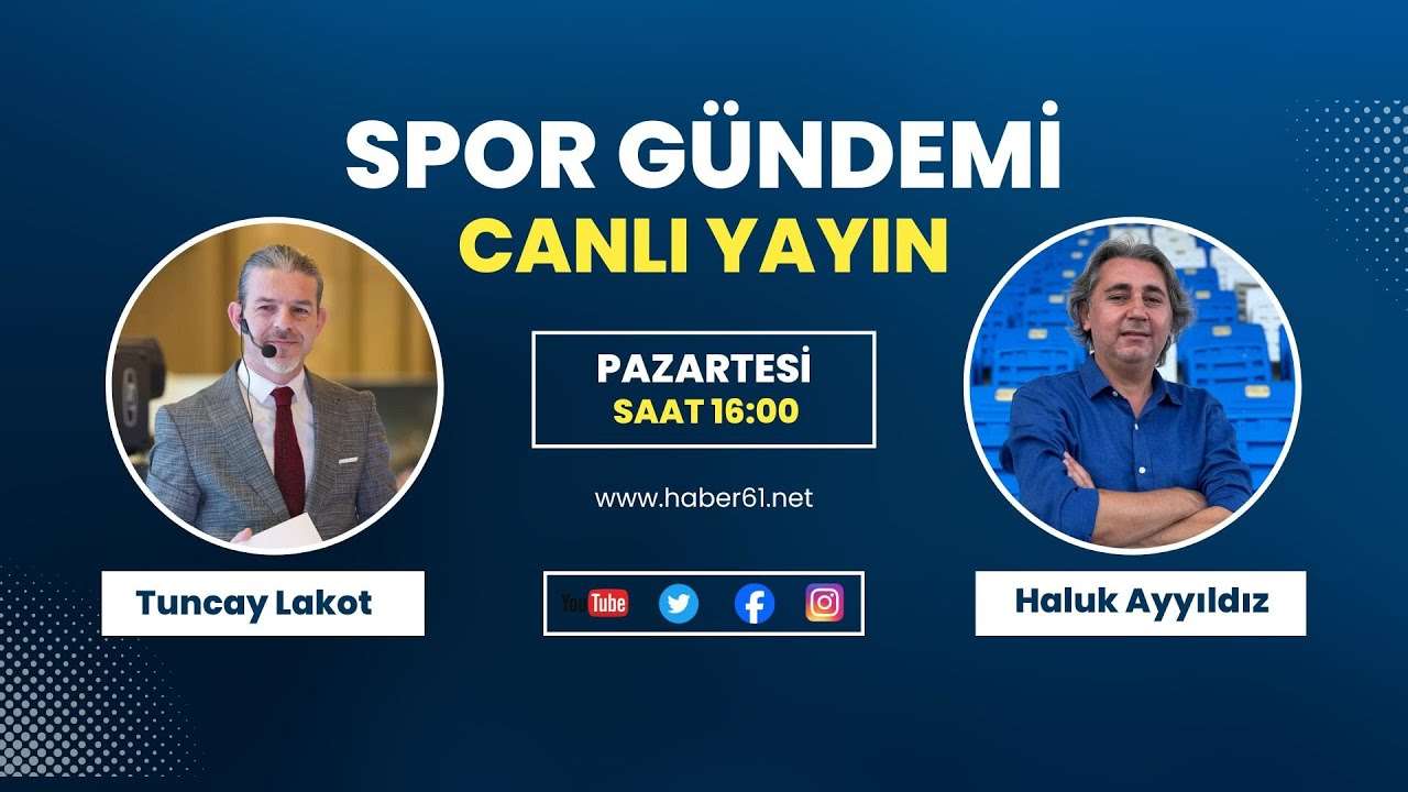 Trabzonspor'daki tüm gelişmeler 'Spor Gündemi'nde: Saat 16:00'da Haber61TV'de